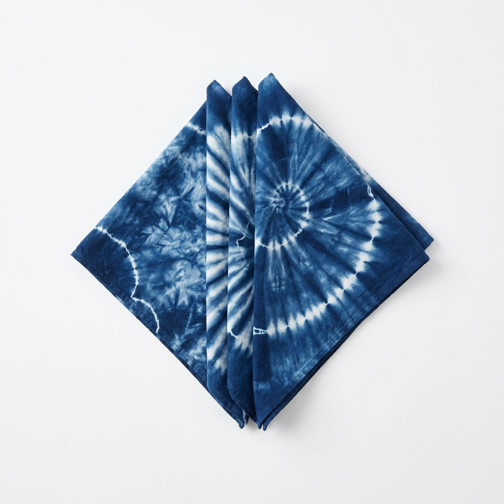 How to Make Adire-Inspired Indigo Tie-Dye Napkins Using Simple Folding Techniques