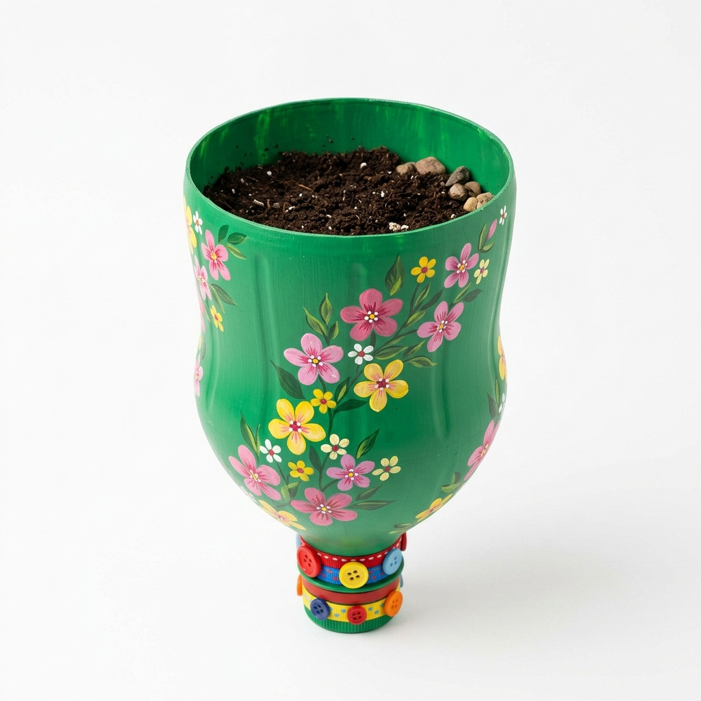 Create a Beautiful Flower Pot From an Old Plastic Bottle