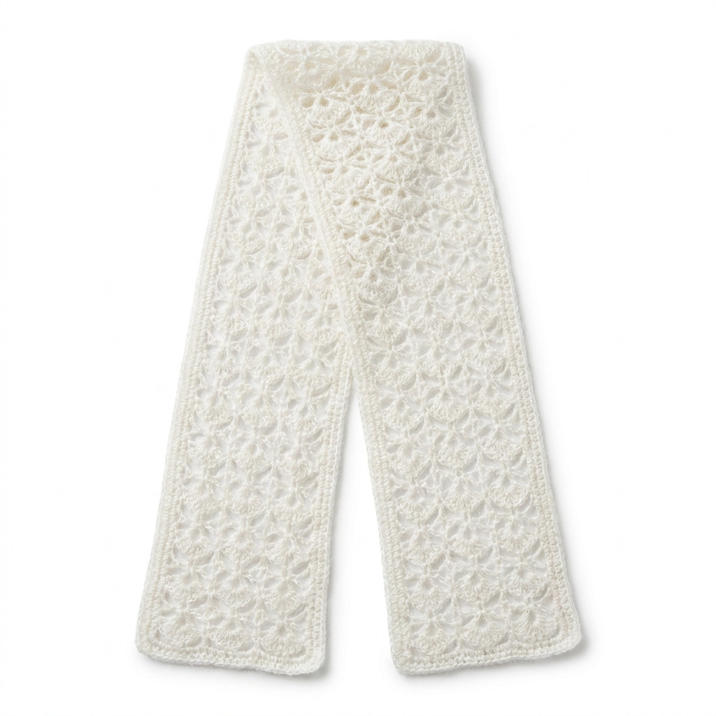 Crochet Mohair Lace Scarf: Easy Pattern for Chilly Mornings