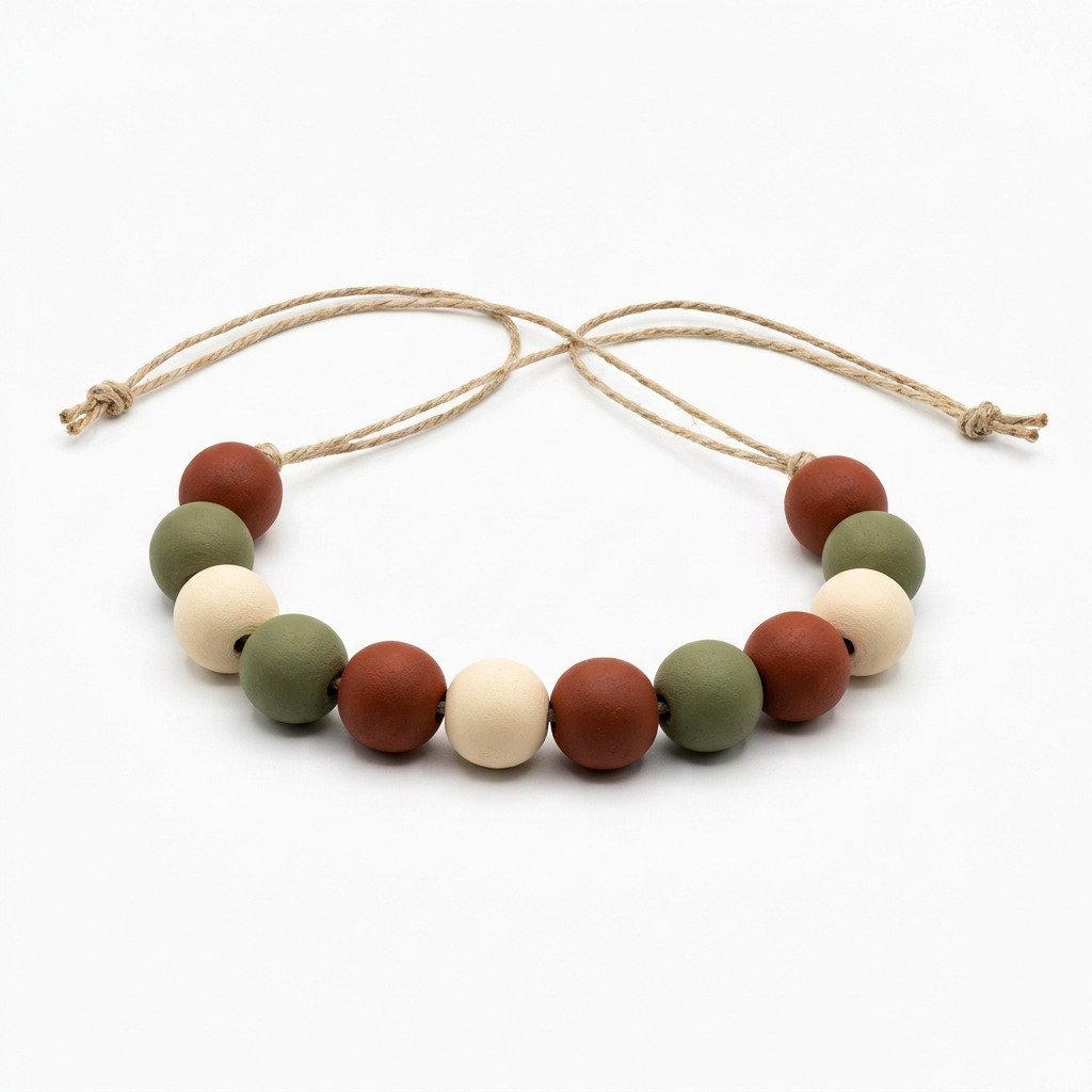 DIY Air Dry Clay Bead Necklace in Earthy Terracotta Tones