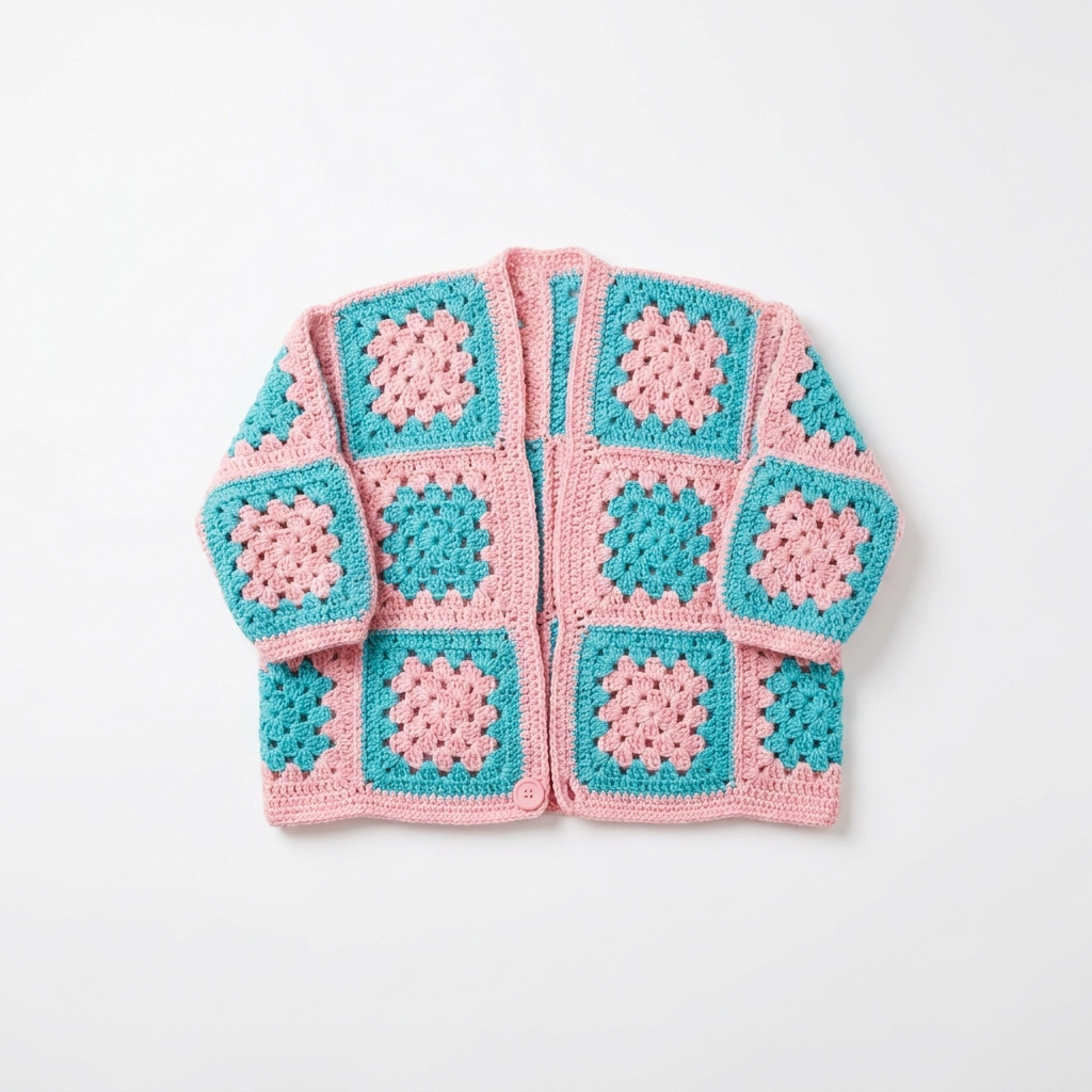 Easy Crochet Granny Square Cardigan for Cozy Winter Days