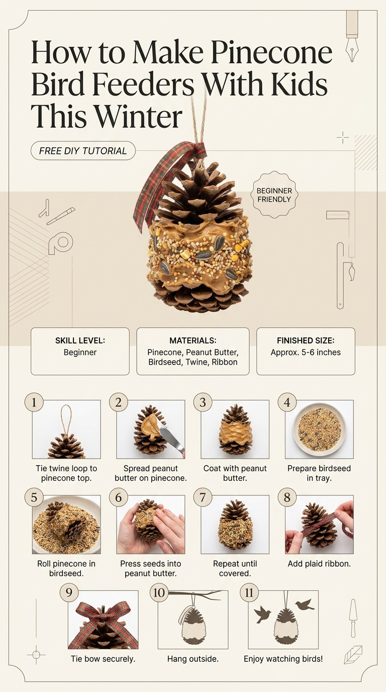How to Make Pinecone Bird Feeders With Kids This Winter