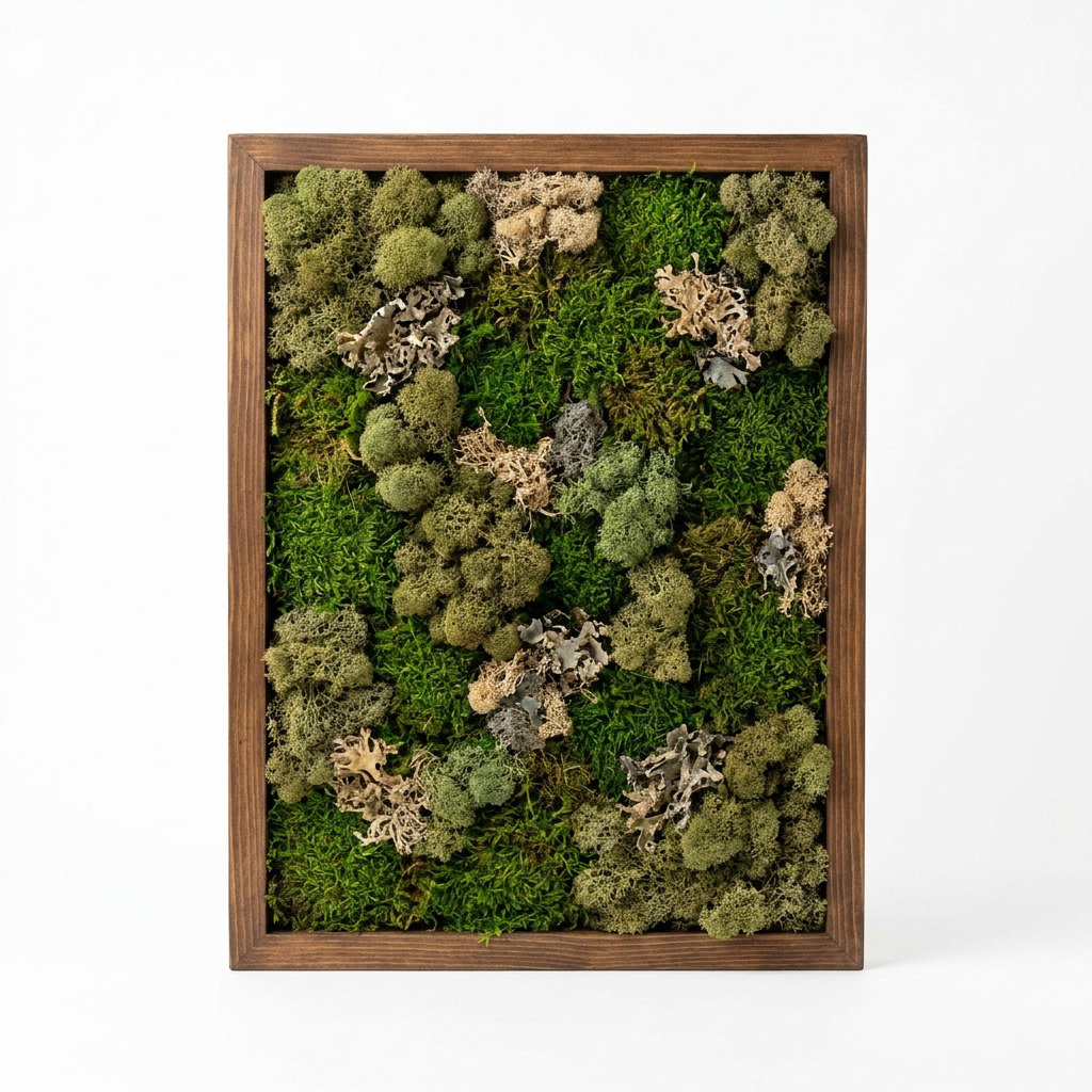 How to Make Preserved Moss Wall Art in a Wooden Frame
