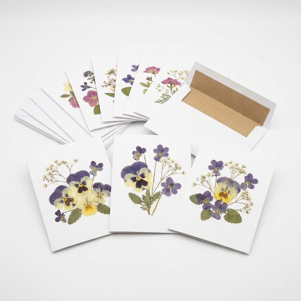 How to Make Pressed Flower Stationery Cards at Home