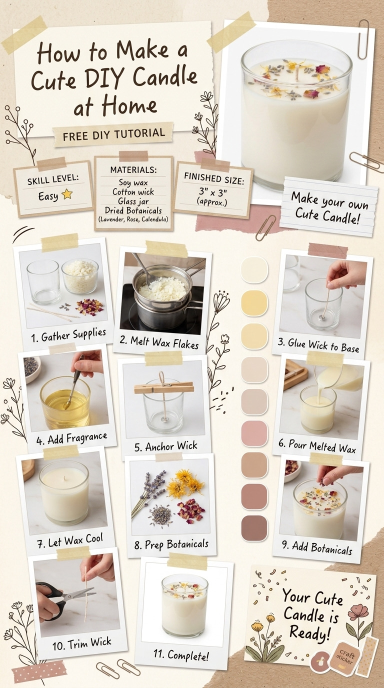 How to Make a Cute DIY Candle at Home
