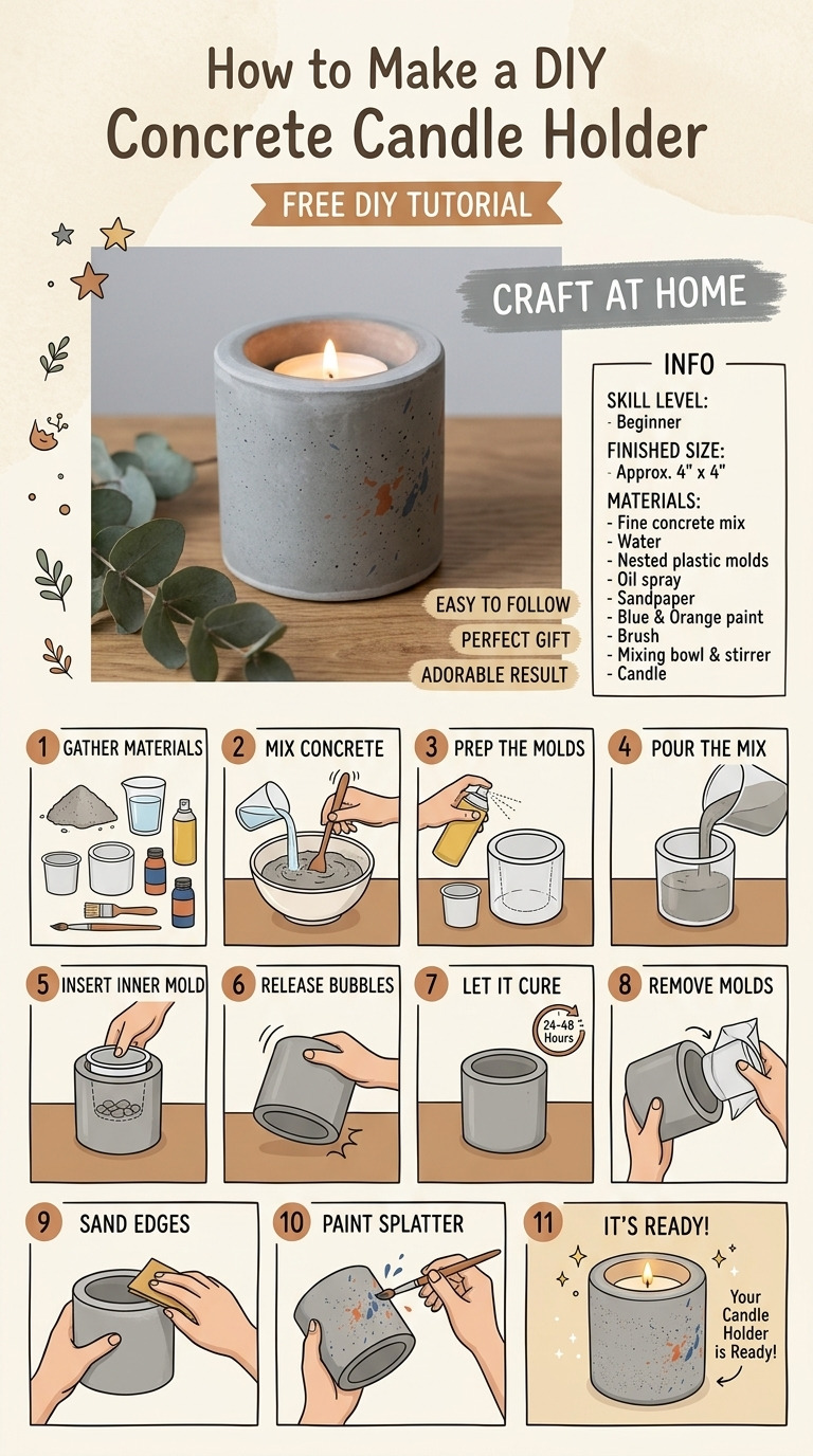 How to Make a DIY Concrete Candle Holder — An Easy DIY Anyone Can Do