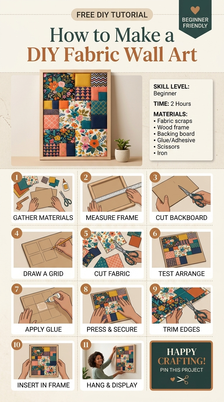How to Make a DIY Fabric Wall Art — An Easy DIY Anyone Can Do
