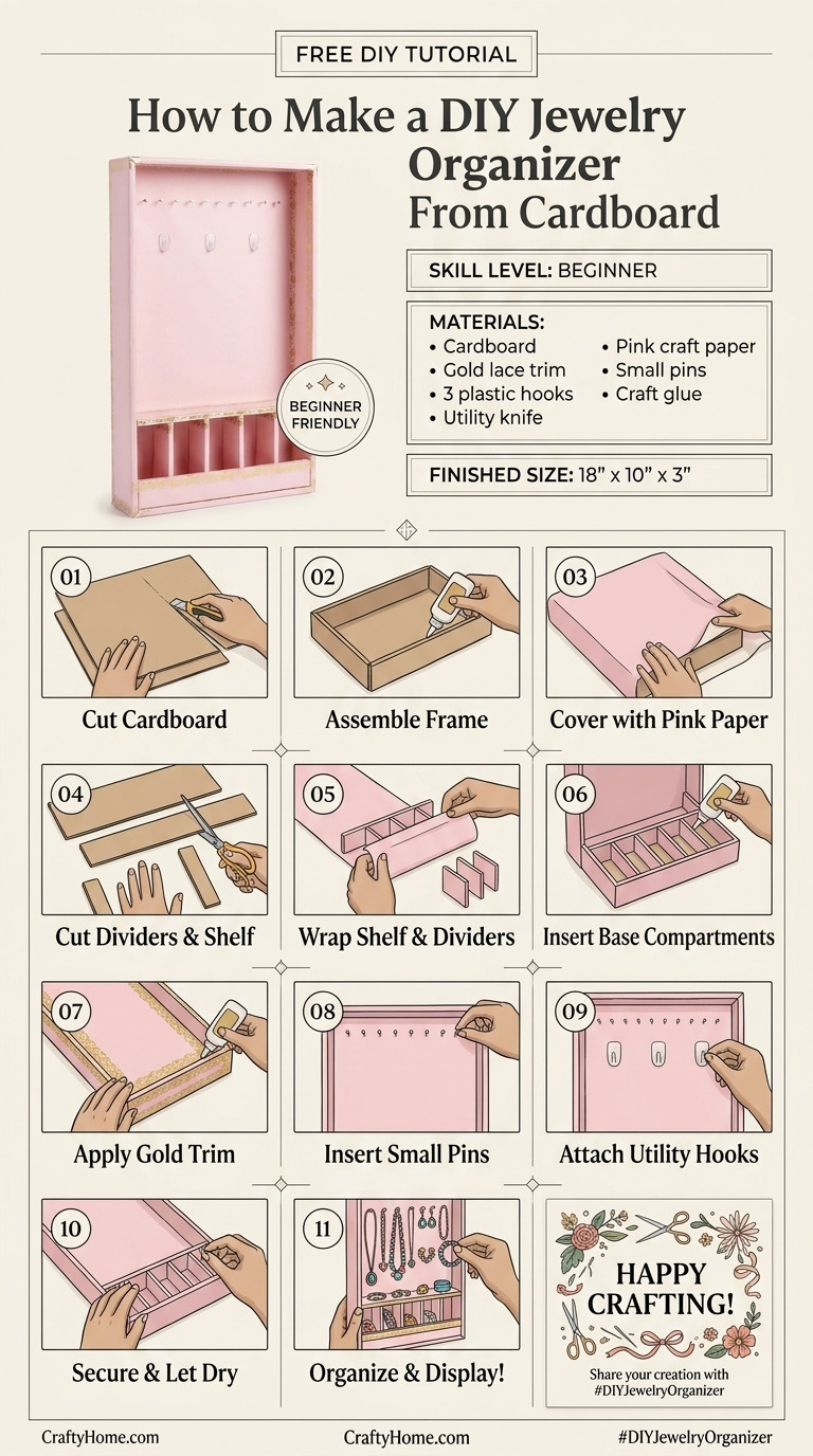 How to Make a DIY Jewelry Organizer From Cardboard