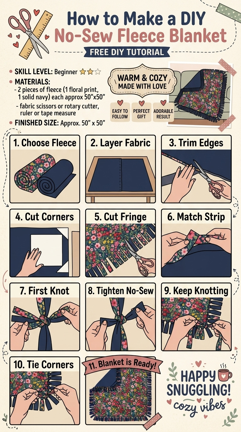 How to Make a DIY No-Sew Fleece Blanket — An Easy DIY Anyone Can Do