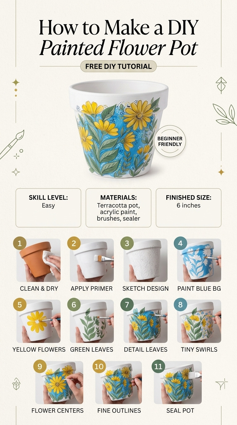 How to Make a DIY Painted Flower Pot — An Easy DIY Anyone Can Do