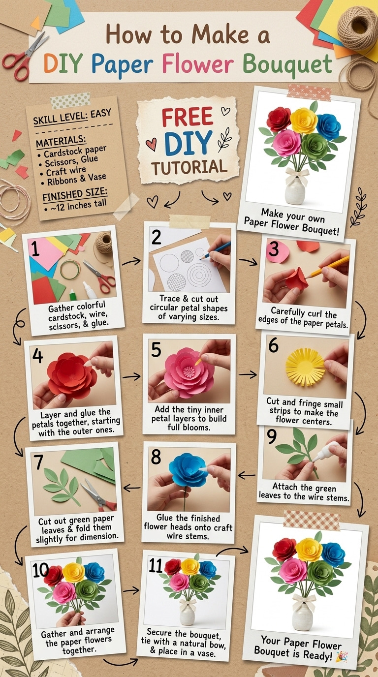 How to Make a DIY Paper Flower Bouquet — An Easy DIY Anyone Can Do