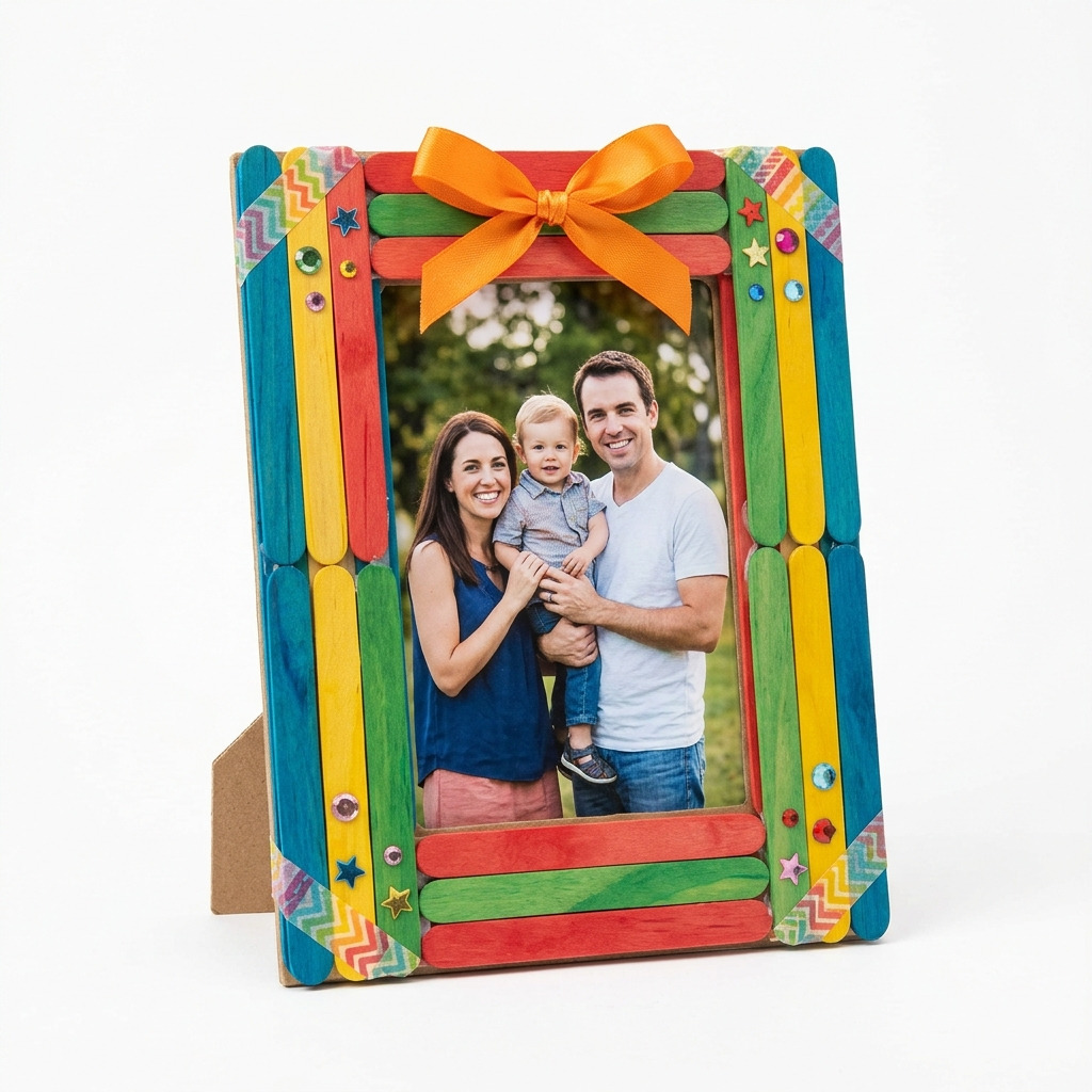How to Make a DIY Photo Frame From Popsicle Sticks