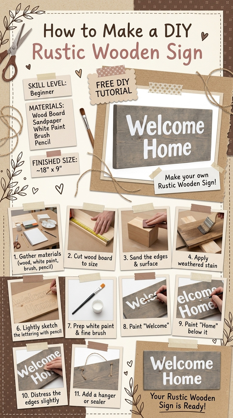 How to Make a DIY Rustic Wooden Sign — An Easy DIY Anyone Can Do
