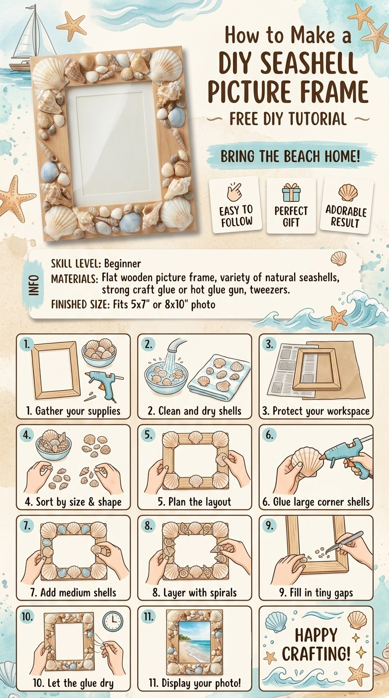 How to Make a DIY Seashell Picture Frame — An Easy DIY Anyone Can Do