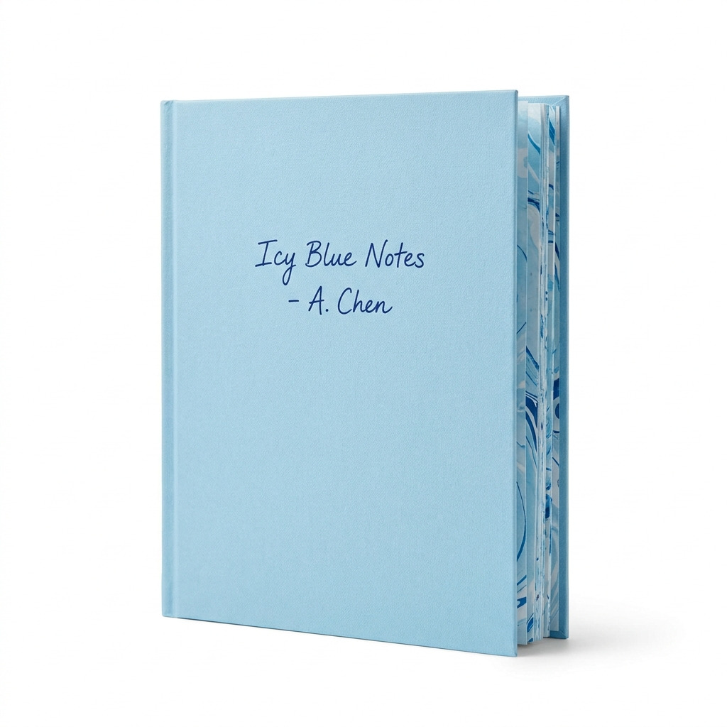 How to Marble Paper With Shaving Cream for an Icy Blue Notebook