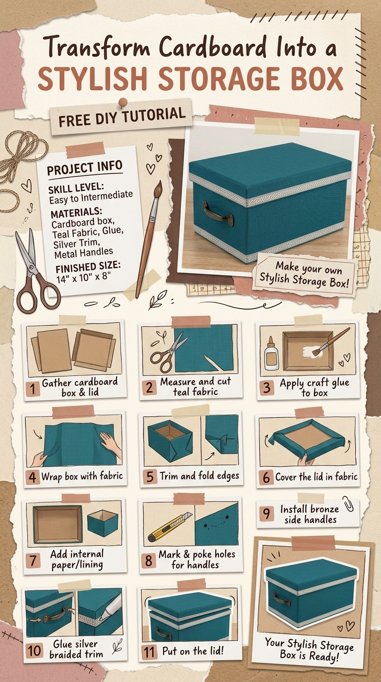 Transform Cardboard Into a Stylish Storage Box — An Easy DIY Anyone Can Do