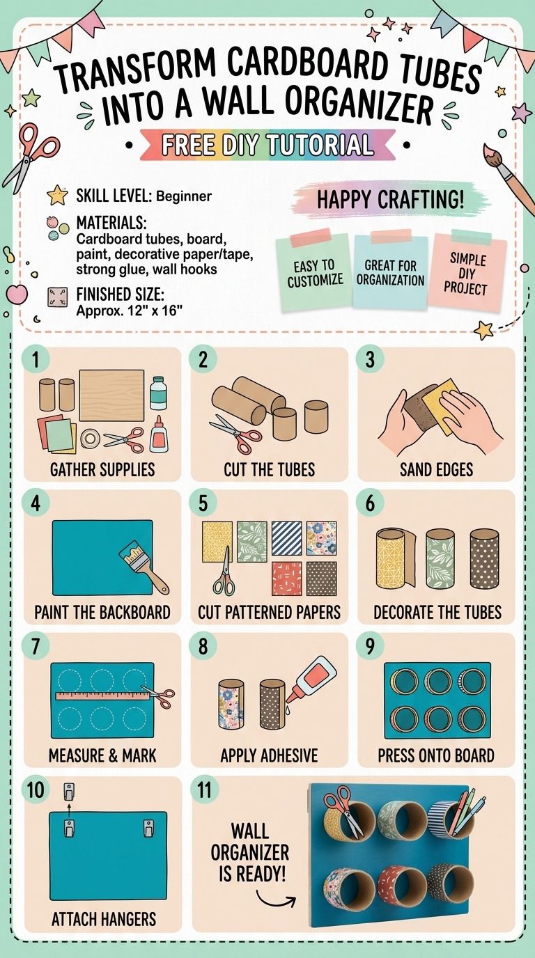 How to Transform Cardboard Tubes Into a Wall Organizer — An Easy DIY Anyone Can Do