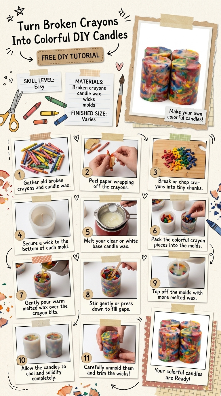 Turn Broken Crayons Into Colorful DIY Candles — An Easy DIY Anyone Can Do