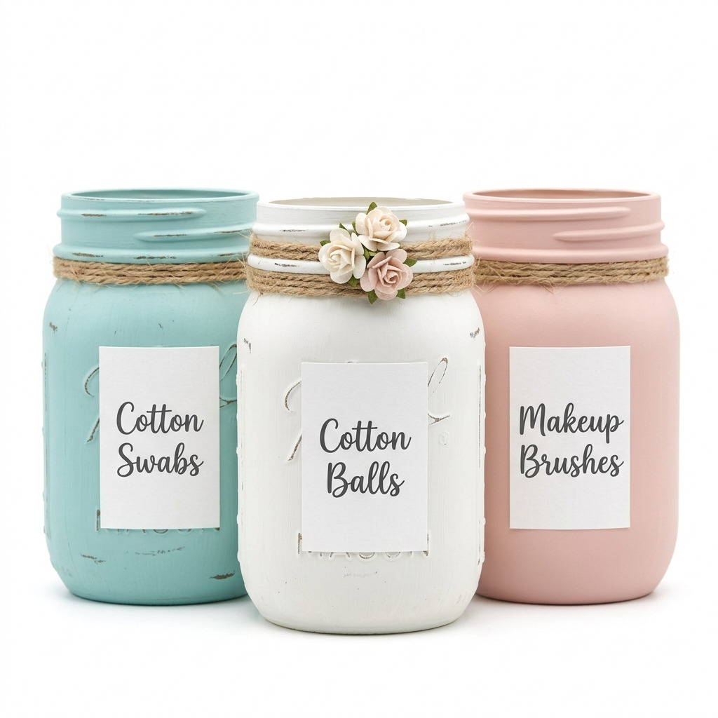 Turn Mason Jars Into Beautiful Bathroom Organizers — An Easy DIY Anyone Can Do